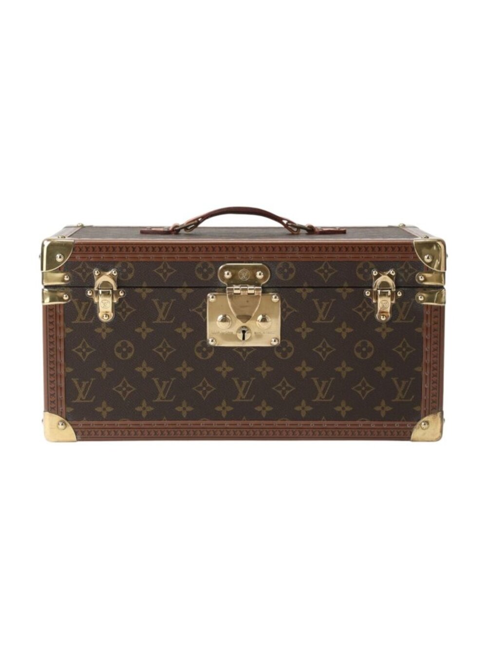 Louis Vuitton Monogram Attache Case Boite Buteil Trunk Brown